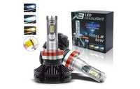 АКЦИЯ! Светодиодные лампы X3 H4 H7 H11 H3 Led Headlight 6000 Lm 50w