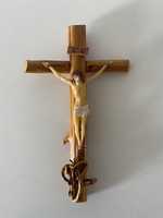 Krzyżyk drewniany z figurką