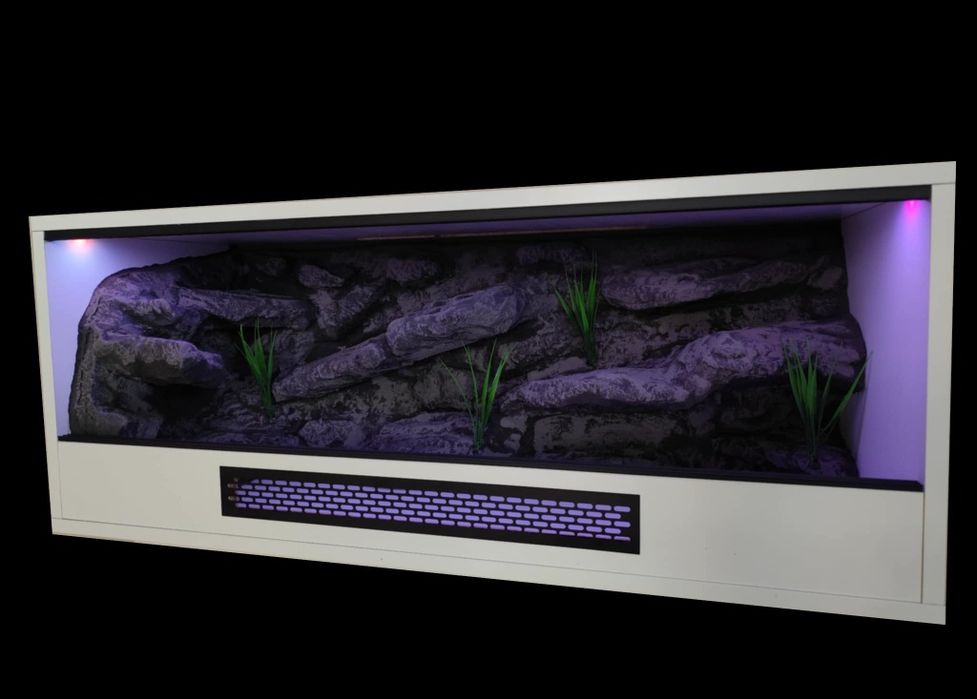 Terrarium dla gekona, agamy, węża, terrarium ze ścianką strukturalną