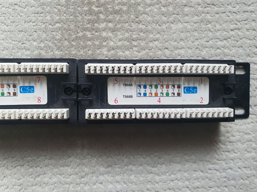 Patchpanel 24 portowy cat. 5e