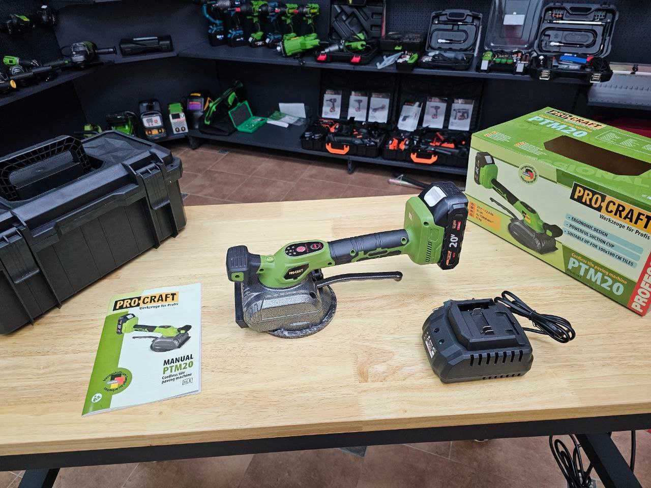 Мощная Виброприсоска для плитки Procraft с Аккумулятором  Гарантия