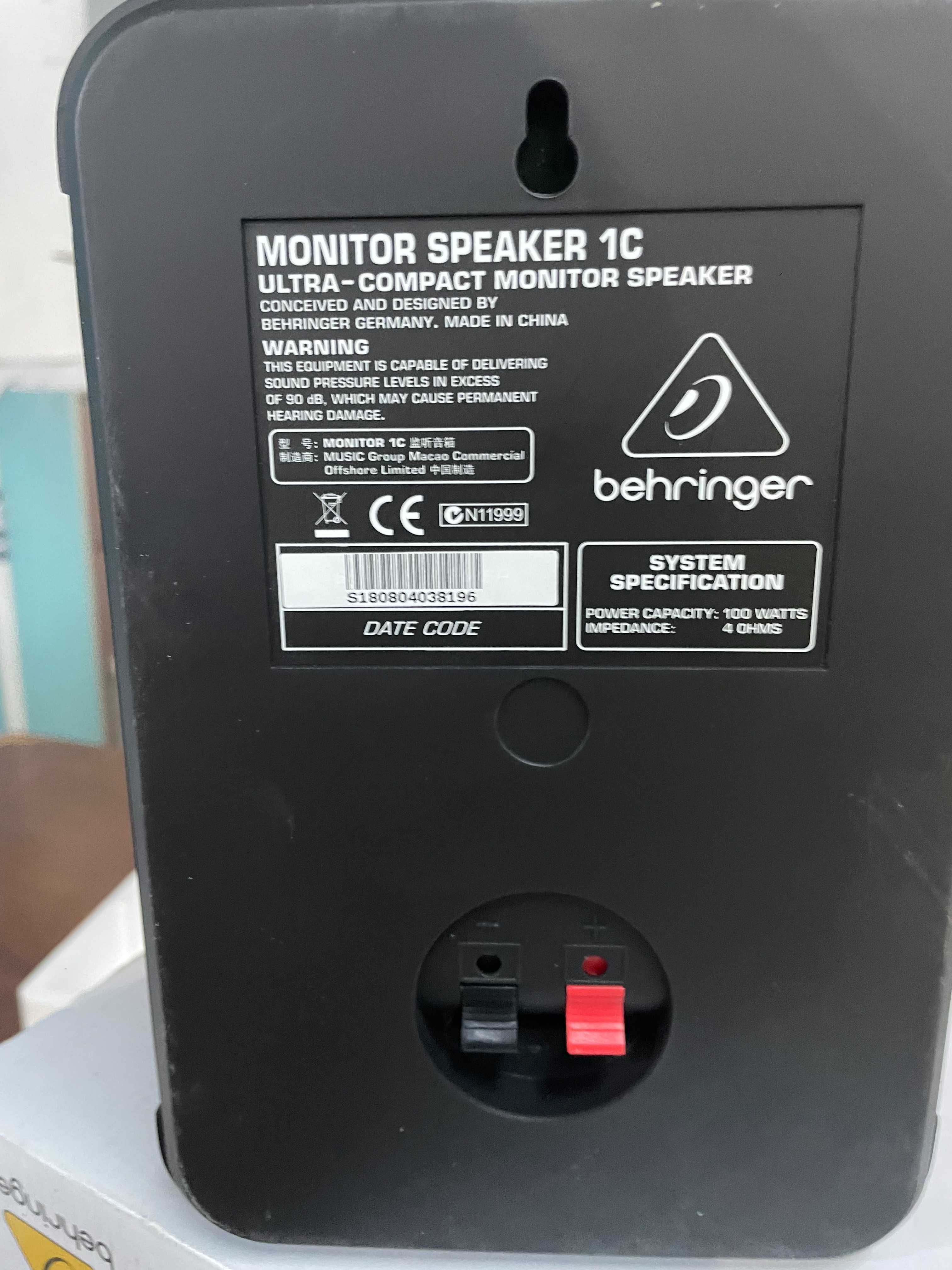 Colunas Behringer 1C pretas – 8 unidades - novas