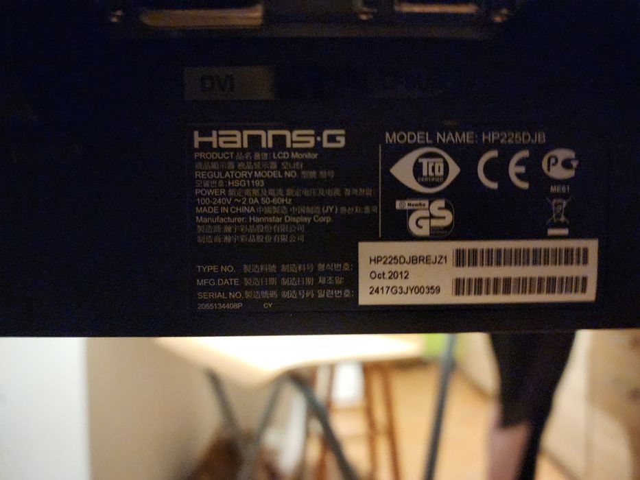 Monitor Hanns 60hz
