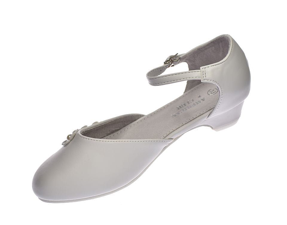 Buty komunijne białe balerinki dziewczęce 60/24 rozm. 33