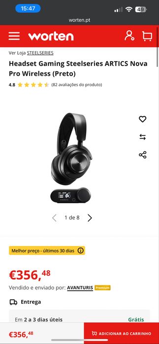 Headset steelseries Artis nova pro wireless