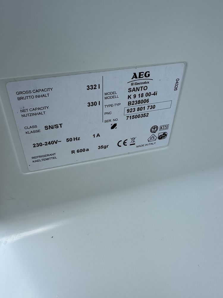 Холодильник AEG Model K91800-4i