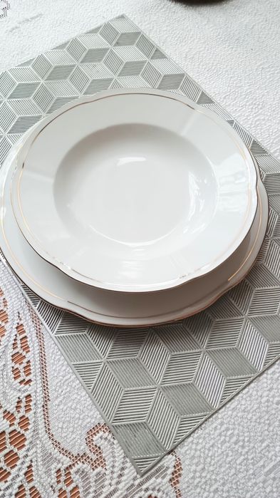 Zestaw obiadowy Porcelana biały Ćmielów