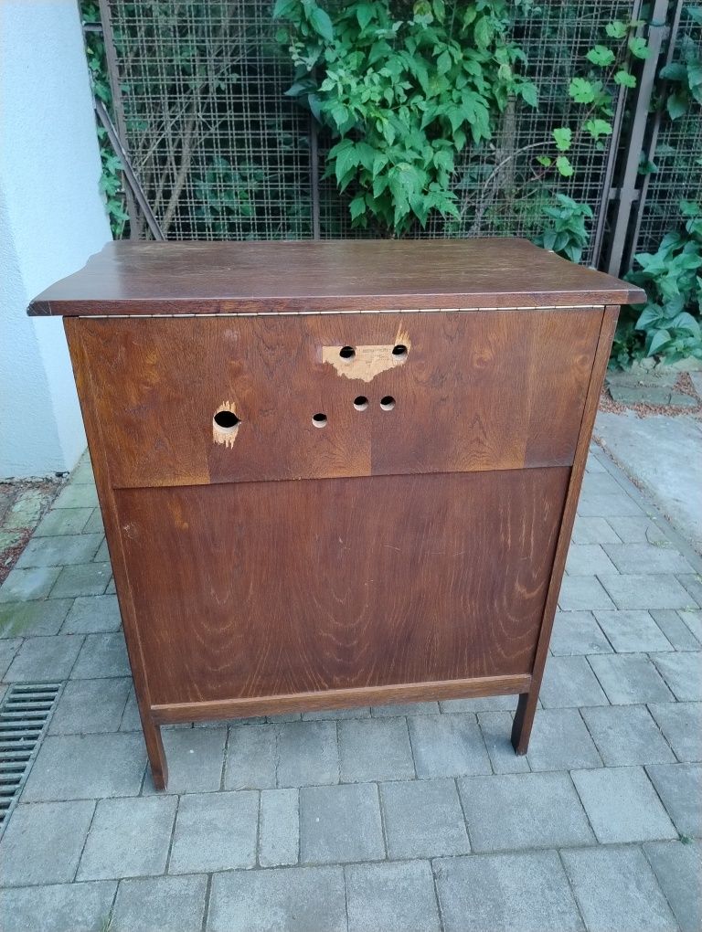komoda prl biurko barek z drewna