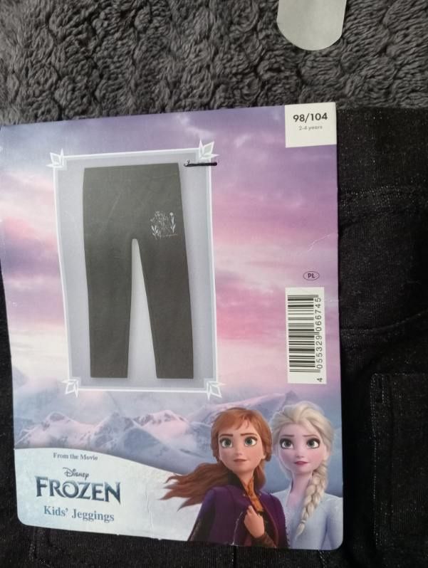 Legginsy dziewczęce nowe Frozen rozm. 98/104.
