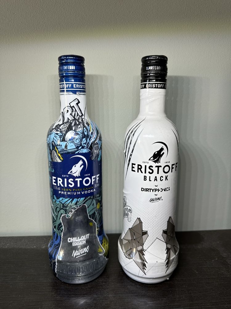 2 Garrafas de Eristoff Vodka Coleção Limitada Nairone Dirtyphonics