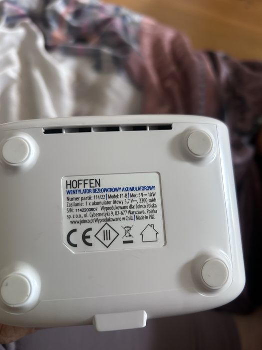 Wentylator bezlopatkowy akumulatorowy