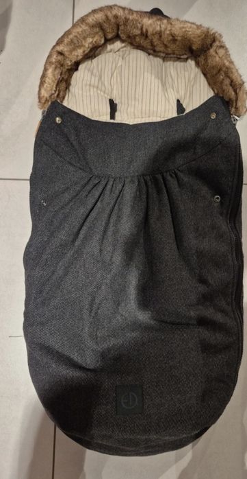 Nowy wełniany śpiworek do wózka elodie details szary