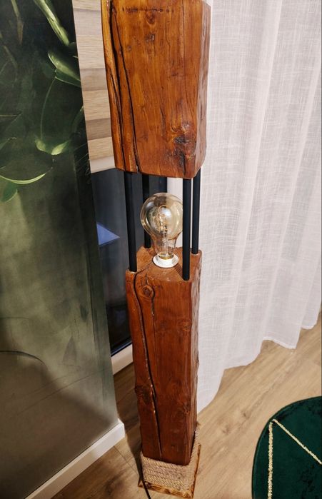 Lampa DIY rustykalna stojąca