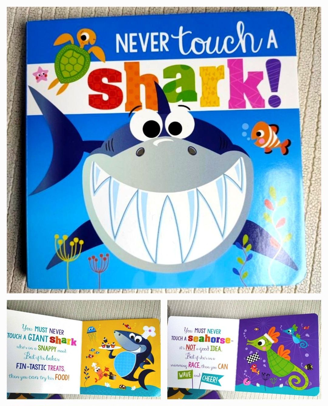 Never Touch a Shark! book and jigsaw set książka sensoryczne puzzle 48