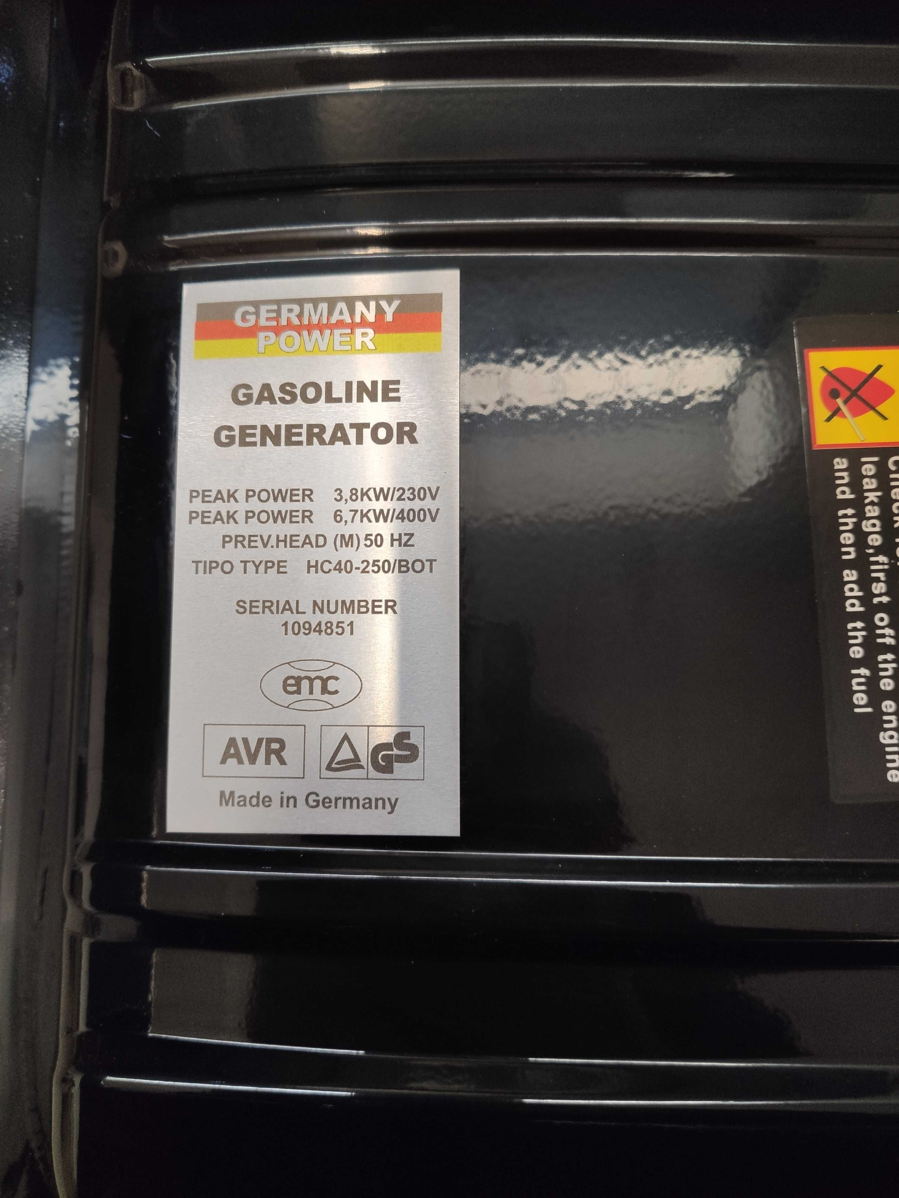 Agregat prądotwórczy FLOSENBURG FEG 537 generator 3,8kW/6,7kW 230/400V