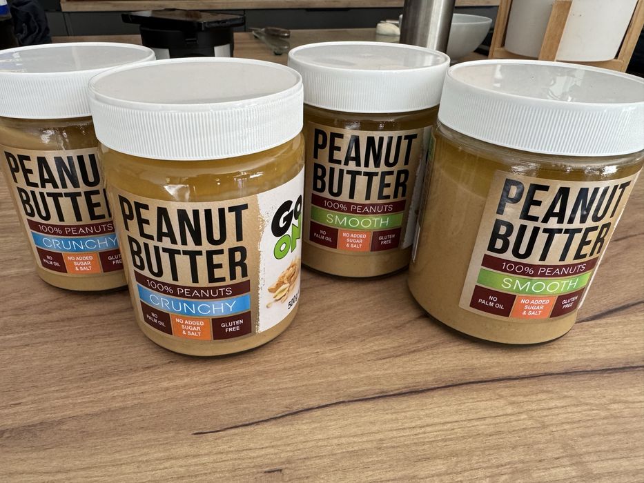 4x Masło orzechowe 100% peanuts - Peanut butter - crunchy/smooth