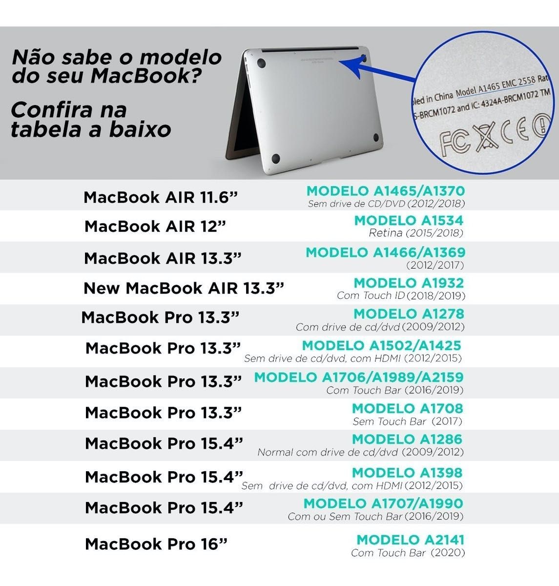 Z764 Hard Crystal Capa Apple MacBook Air 13″ A1466  A1369 Transparente