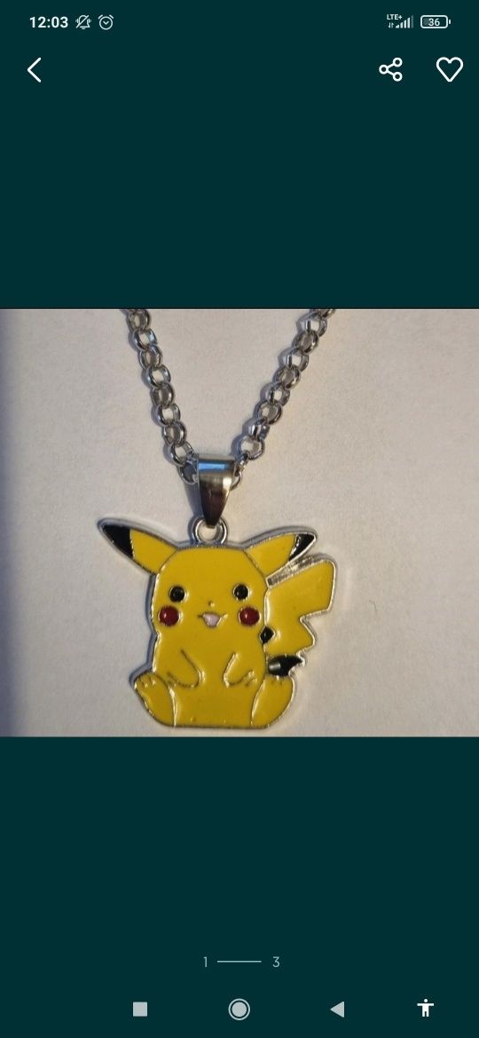 Wisiorek pikachu