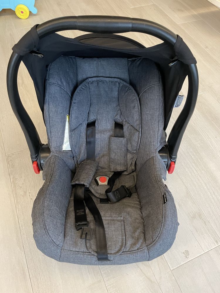 Conjunto infantil para bebê completo - carrinho, cadeirinha e cesto
