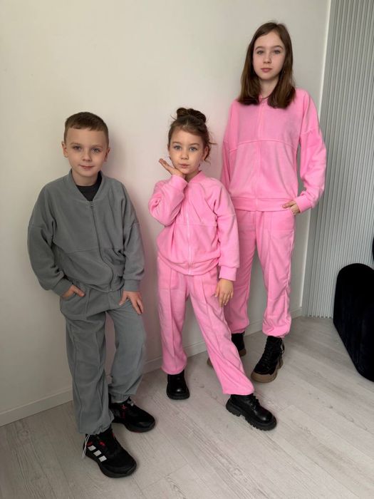 Дитячий флісовий костюм кофта на змійці та штани