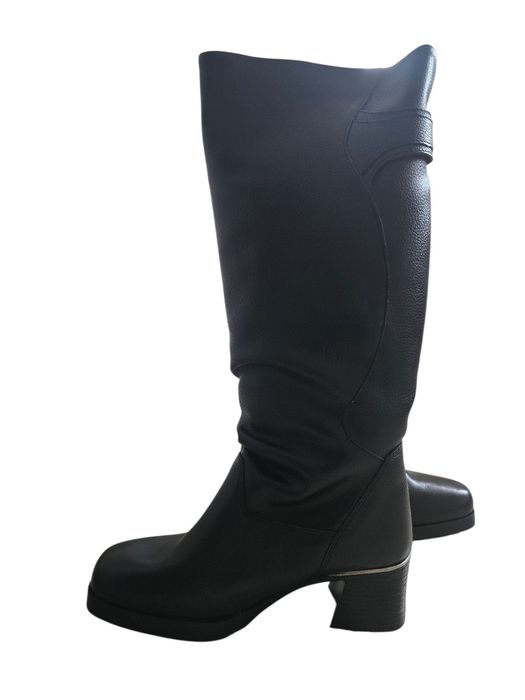 Klasyczne długie ocieplane kozaki damskie skóra 38 Gardenia