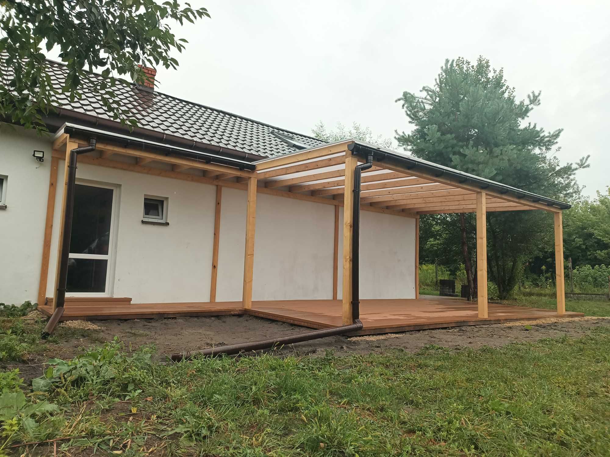 Zadaszenie tarasu pergola poliwęglan komorowy