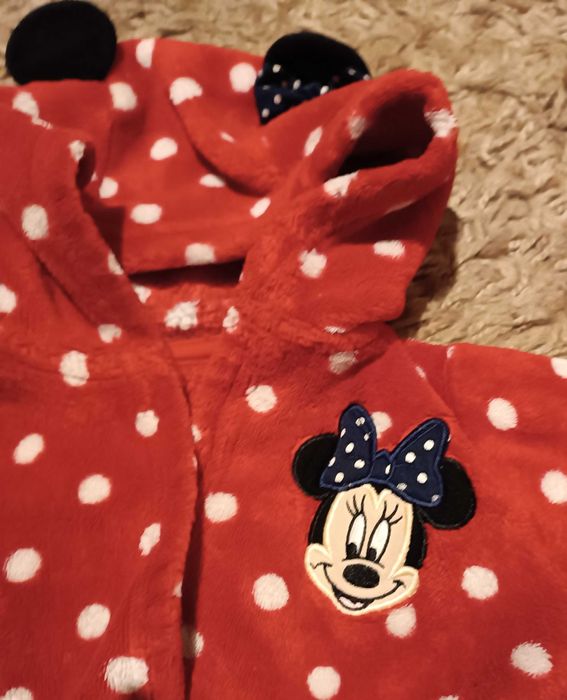Szlafrok szlafroczek Myszka Minnie dla dziewczynki na 6 - 9 miesięcy