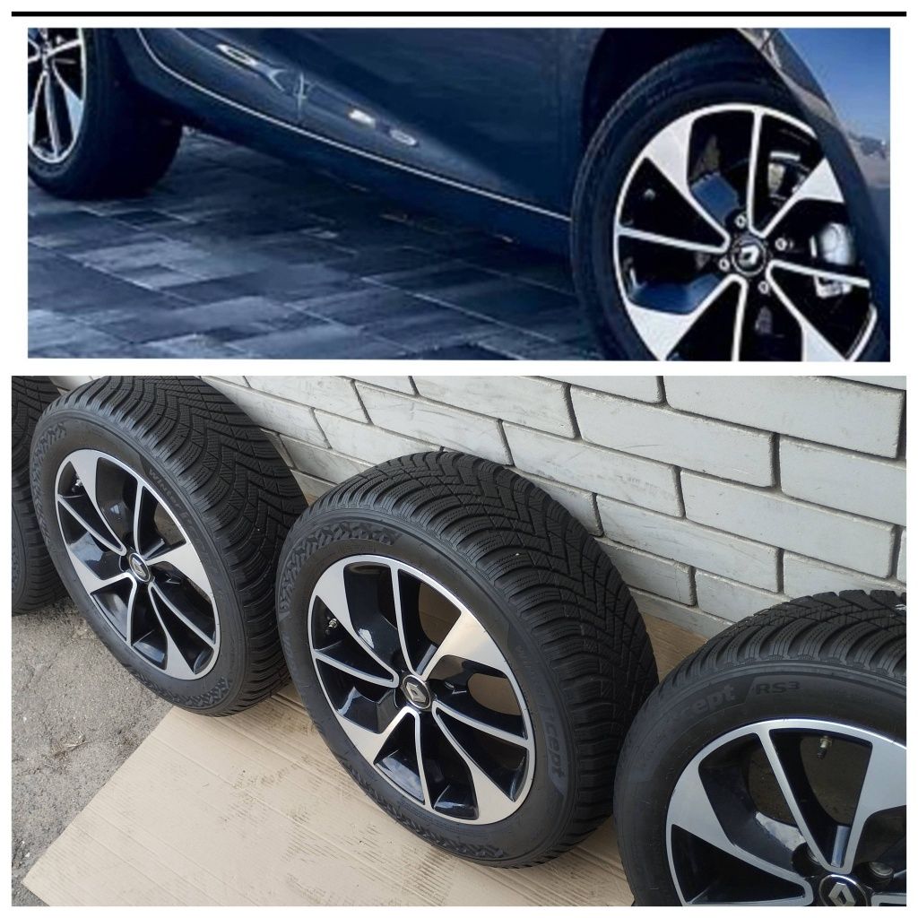 R16 4 100 диски Renault в сборе с зимними шинами.
