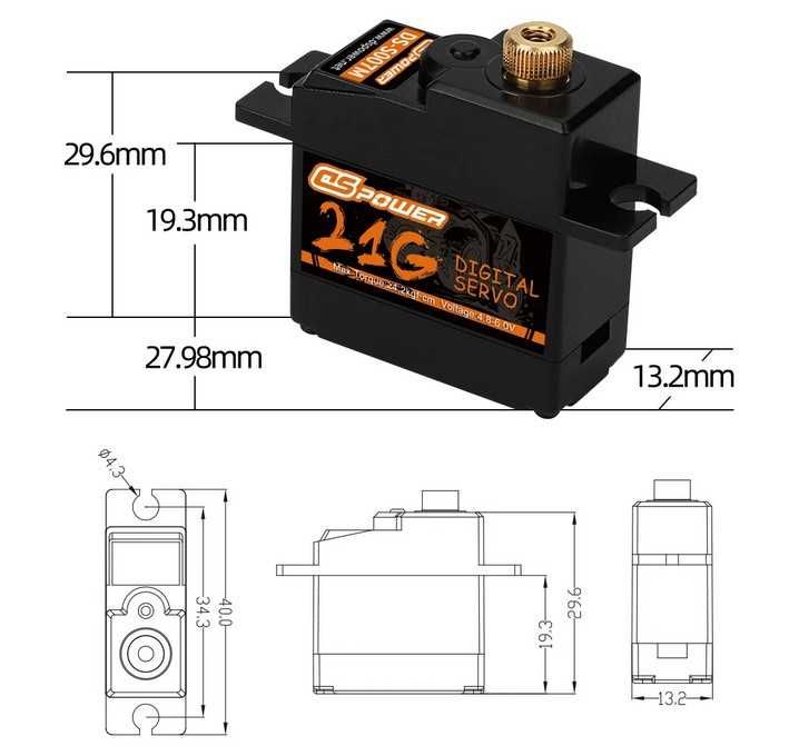 Serwo do modelu MJX 14304 DSServo Metalowe