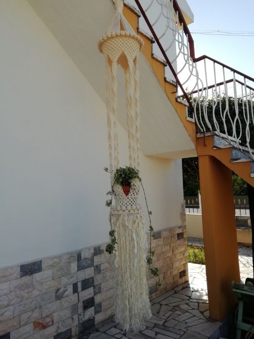 Macramé em fio de seda