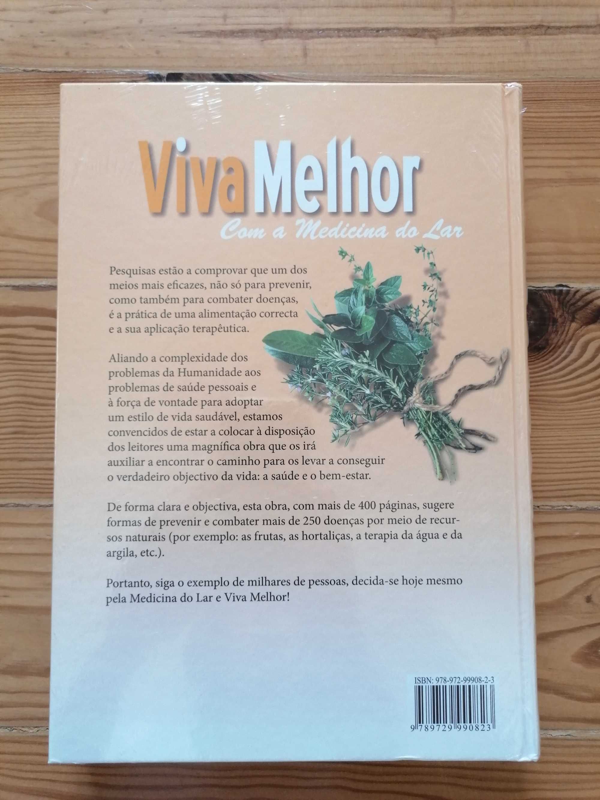 Livro "Viva Melhor" - medicina do lar - Novo (embalado)