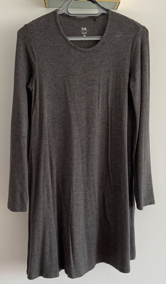 Vestido cinza mesclado XS do C&A