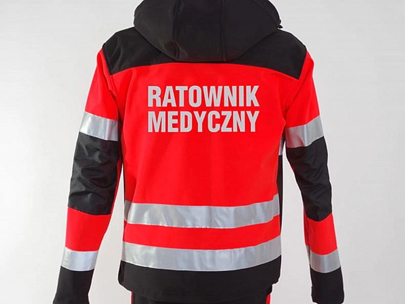 Kurtka ratownicza Softshell Basic Fluo North-Wind z odblaskowymi nadru