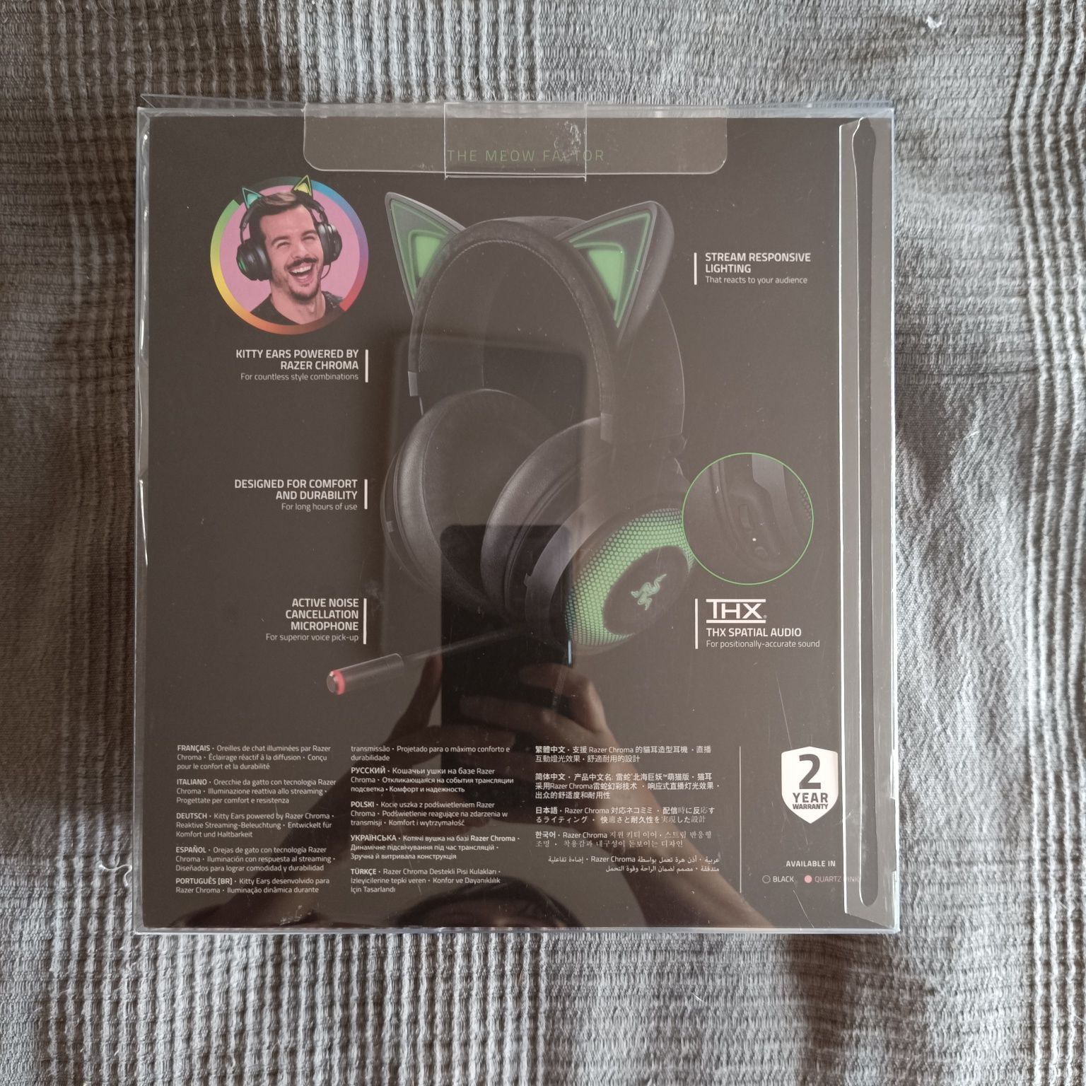 Headsets Gaming Razer Kraken Kitty Pretos