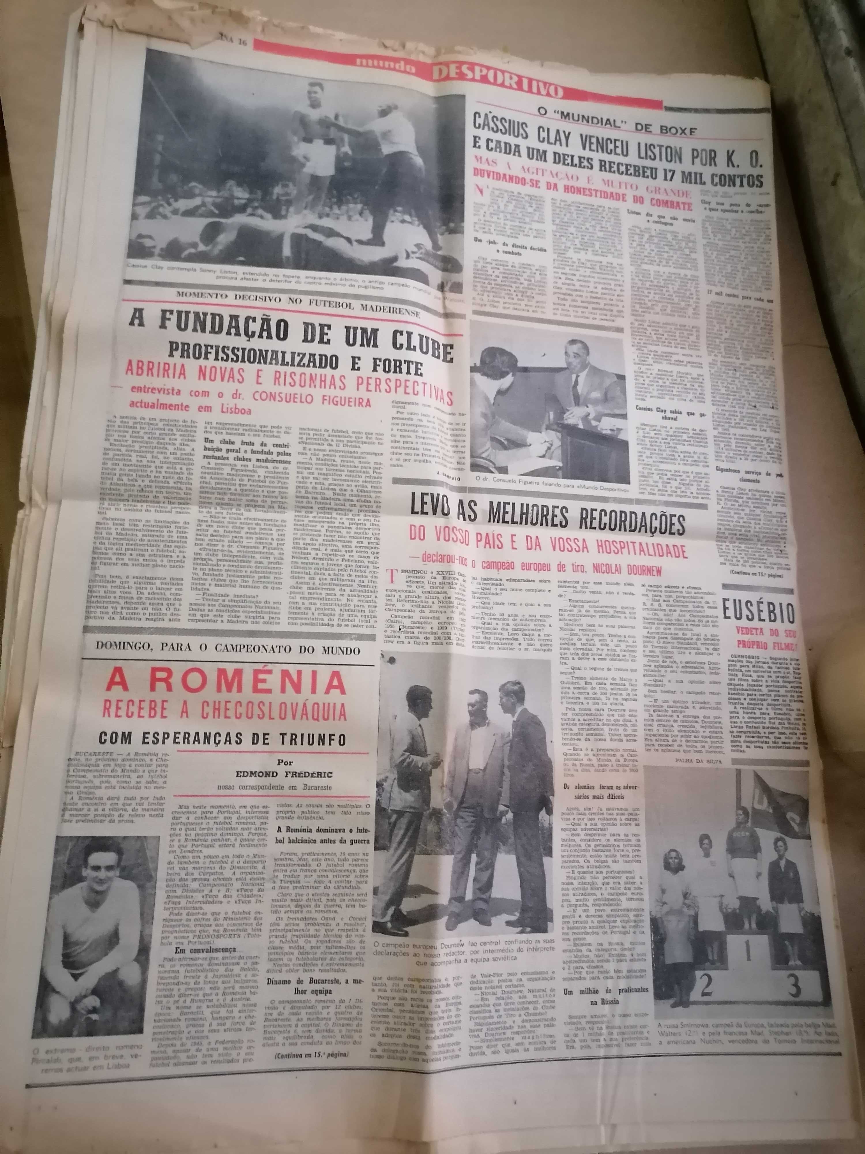 Final BENFICA vs INTER Taça Campeões Europeus 1964/65 Mundo Desportivo