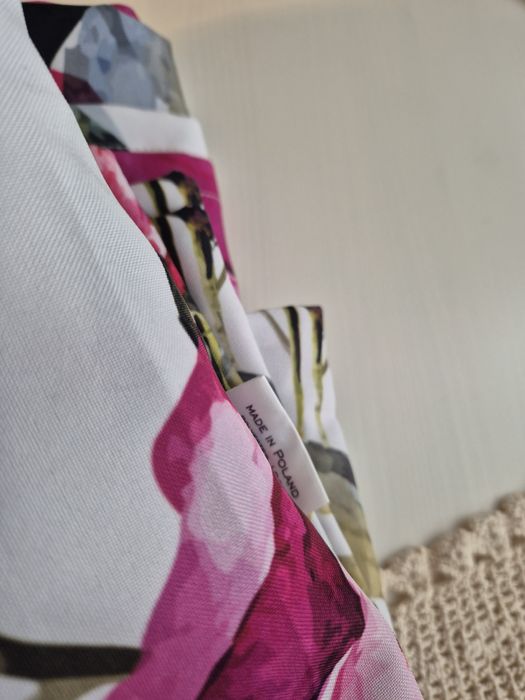 Zasłony piwonie różowe +2 poszewka + firana gratis