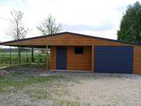 Garaż blaszany Garaże Blaszaki 6x5 6x6 7x5 8x6 9x6 4x6 3x5 Okno Drzwi