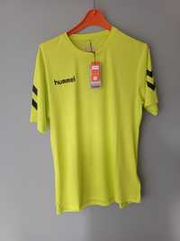 T-shirt sportowy Hummel nowy neonowy xl