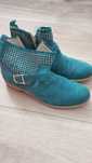 Buty,botki zamszowe turkusowe r 40