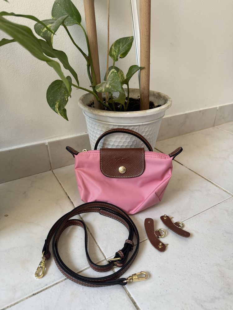 Mala longchamp size Xs rosa