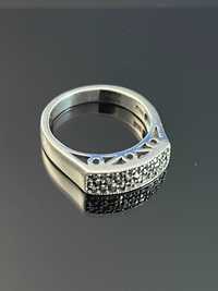 Srebro - Srebrny pierścionek z markazytami