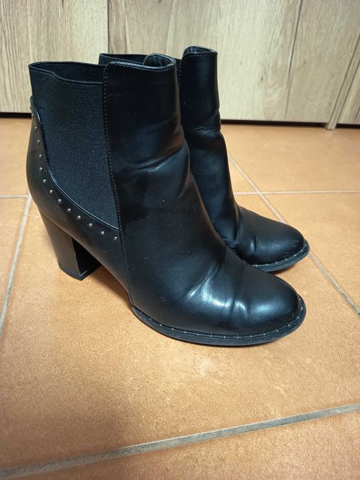 Botki damskie Jenny Fairy czarne 8 cm  / rozmiar 41