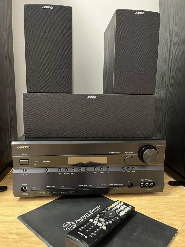 Kolumny JAMO S 606 5.1 Subwoofer Amplituner ONKYO TX-SR606 kino domowe