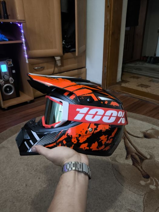 Шолом ендуро кросс + окуляри