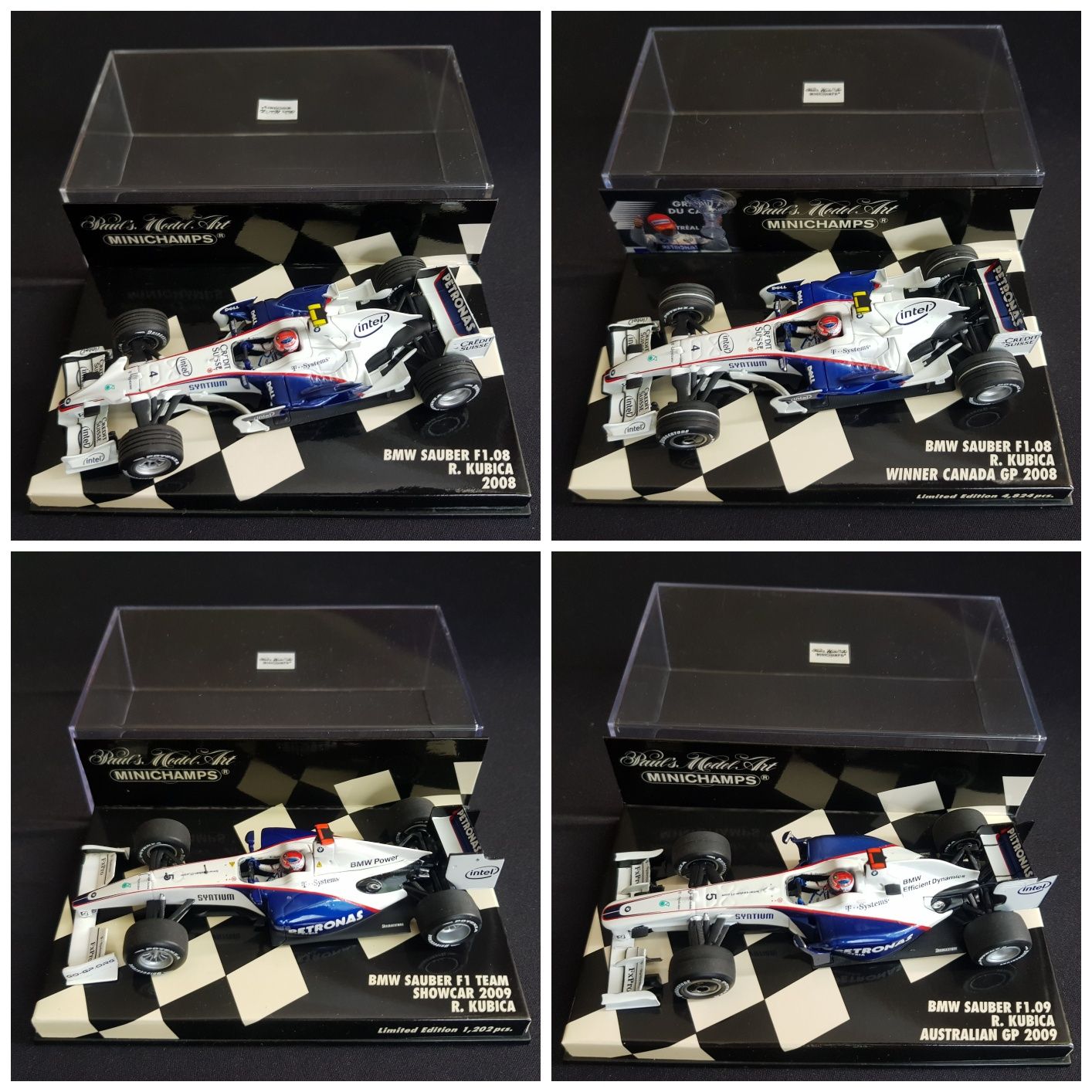 8 modeli Robert Kubica F1 BMW Sauber Minichamps 1/43