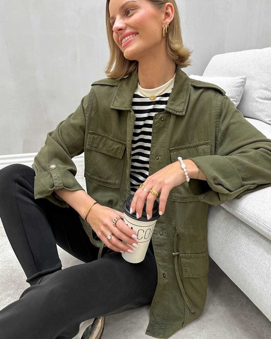 ONLY L parka khaki kurtka jesień