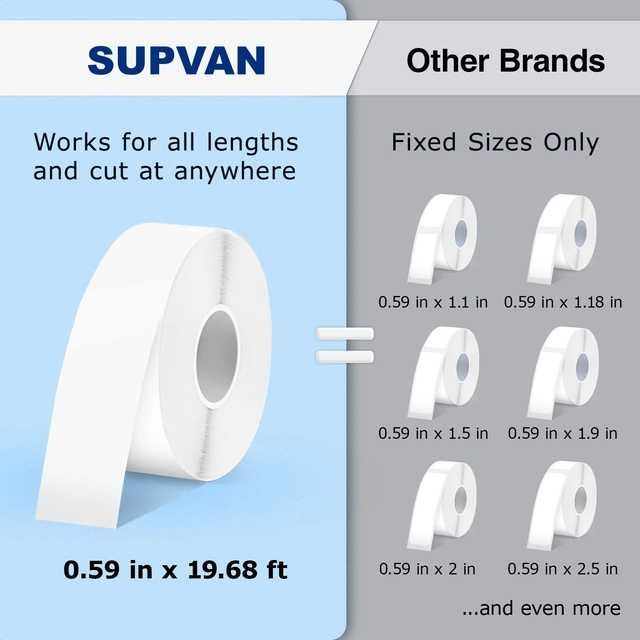 SUPVAN Mini drukarka etykiet, Bluetooth E10,