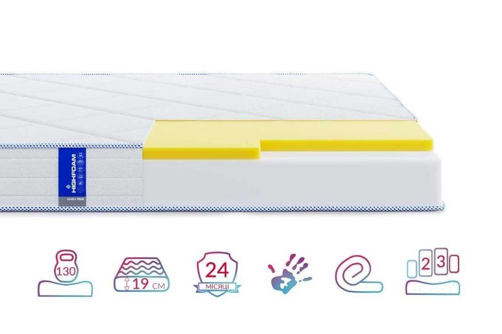 Безпружинні матраци! Акція! Безкоштовна доставка! Закручені в рулон!