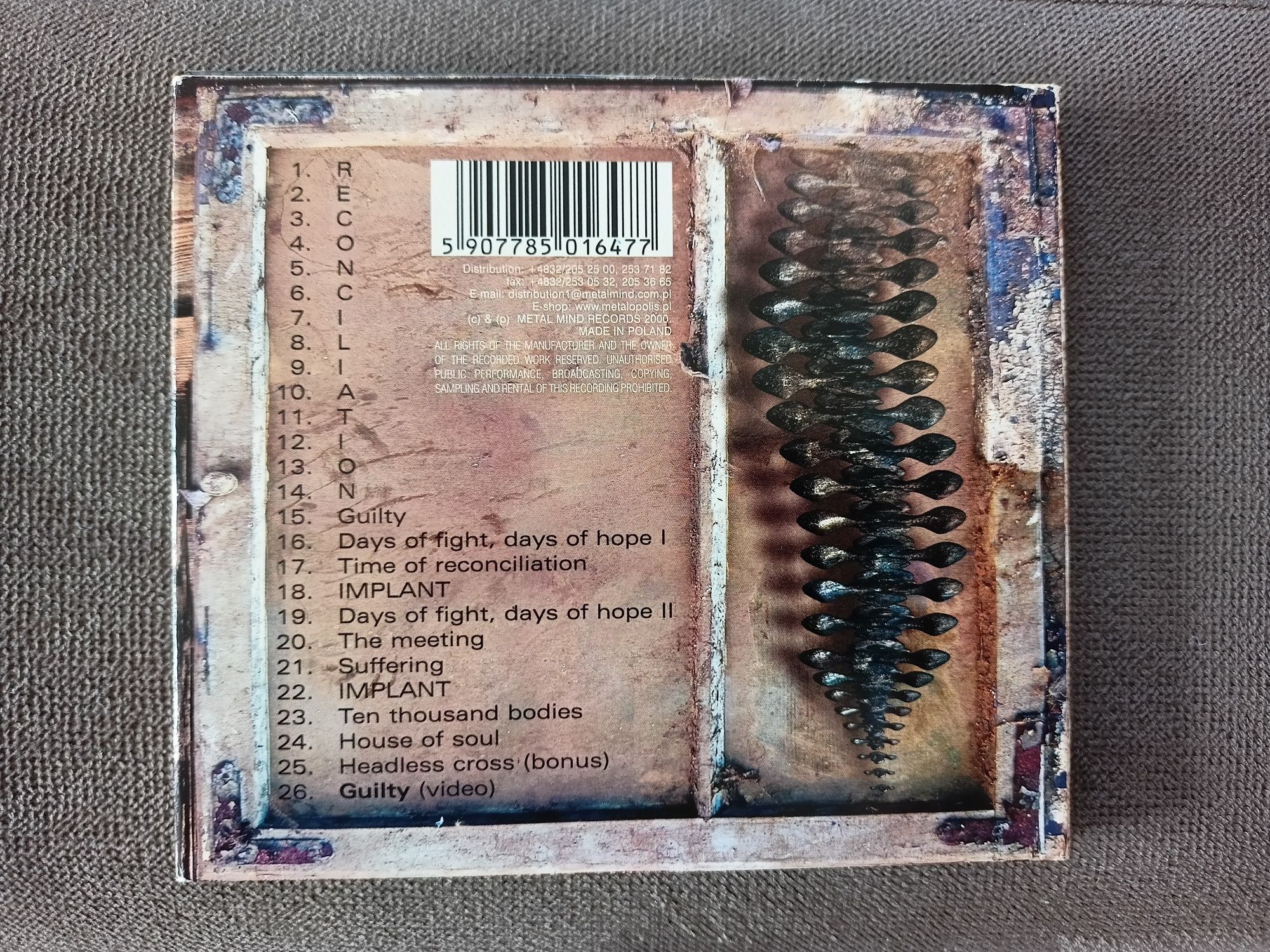 Aion - Reconciliation płyta CD Gothic, metal Rock,