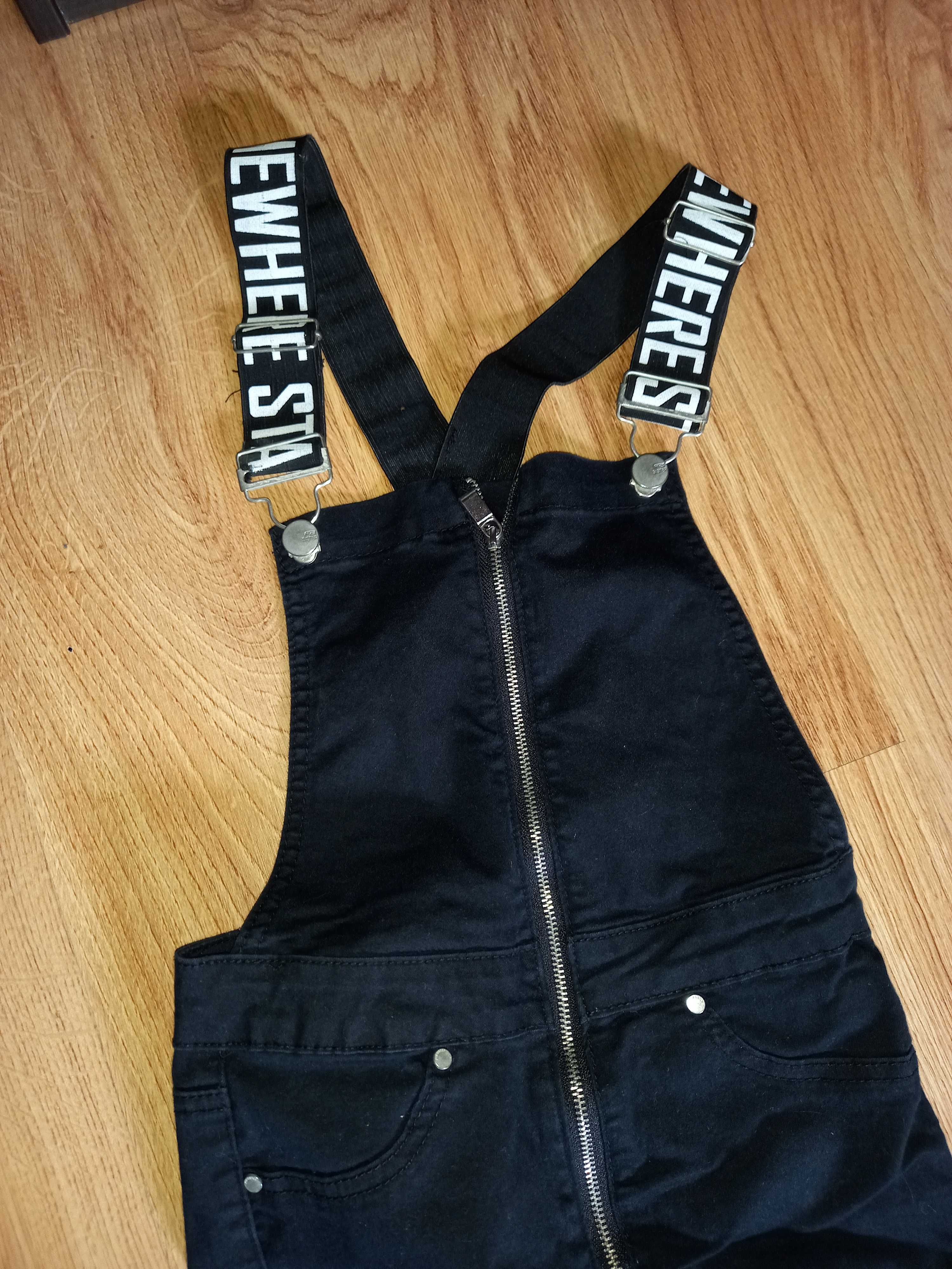Jeansy ogrodnczki rurki XS